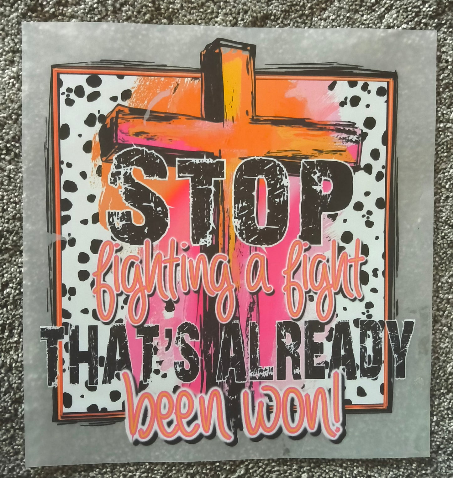 Stop fighting a fight.....