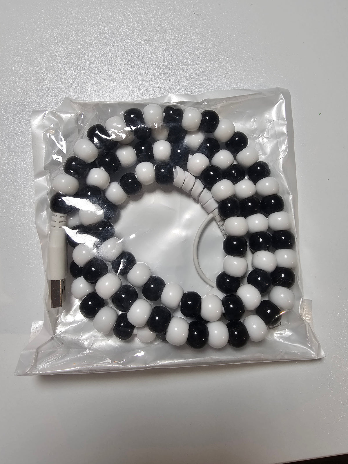 Beaded phone chargers