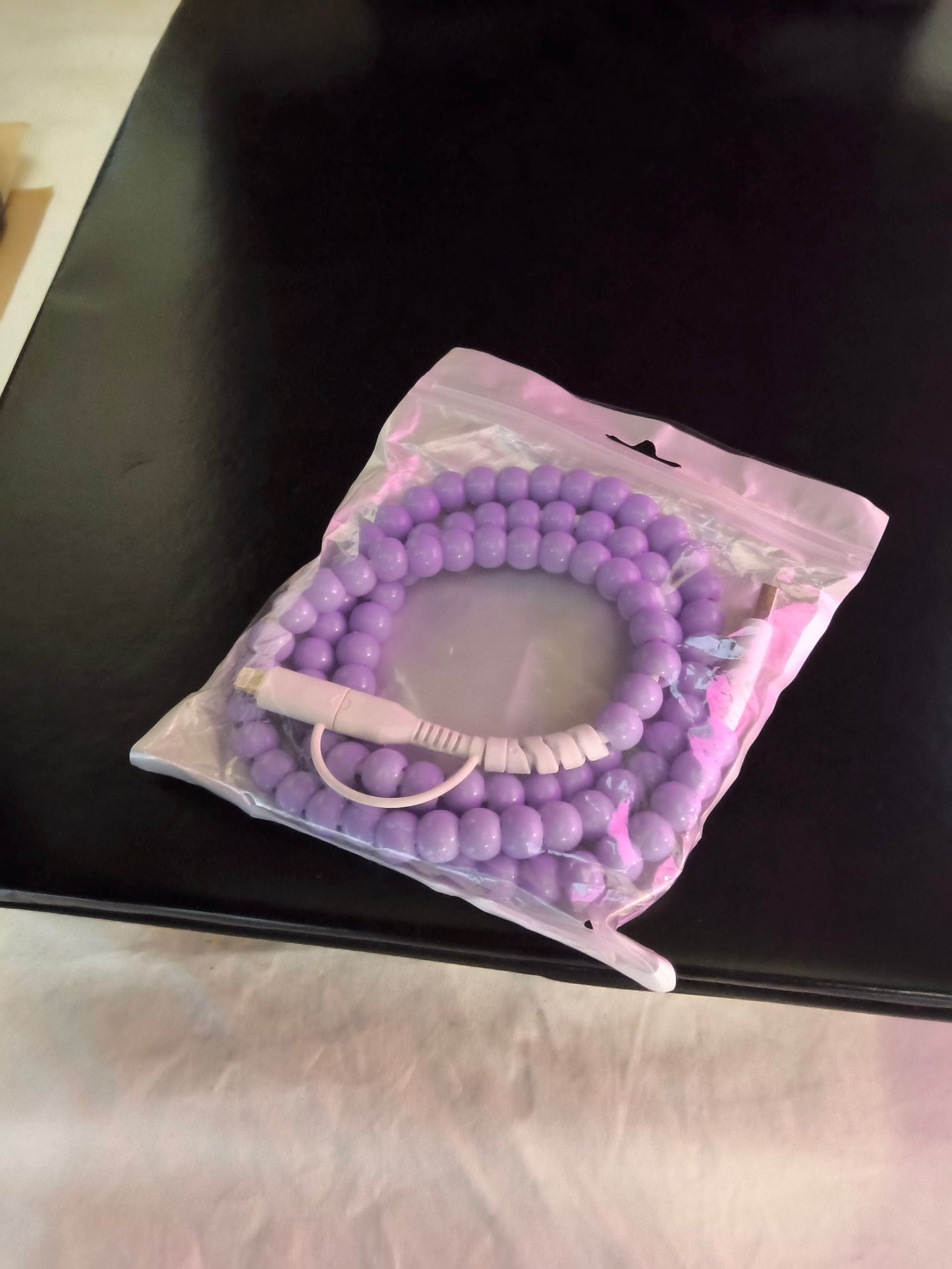 Beaded phone chargers