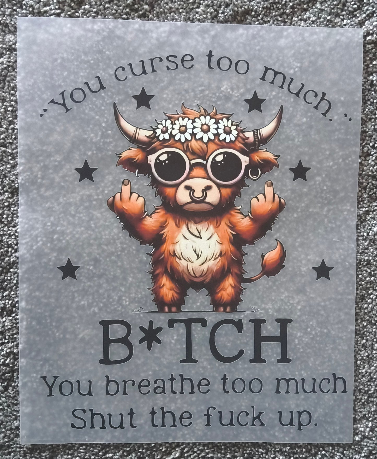 You curse too much.....