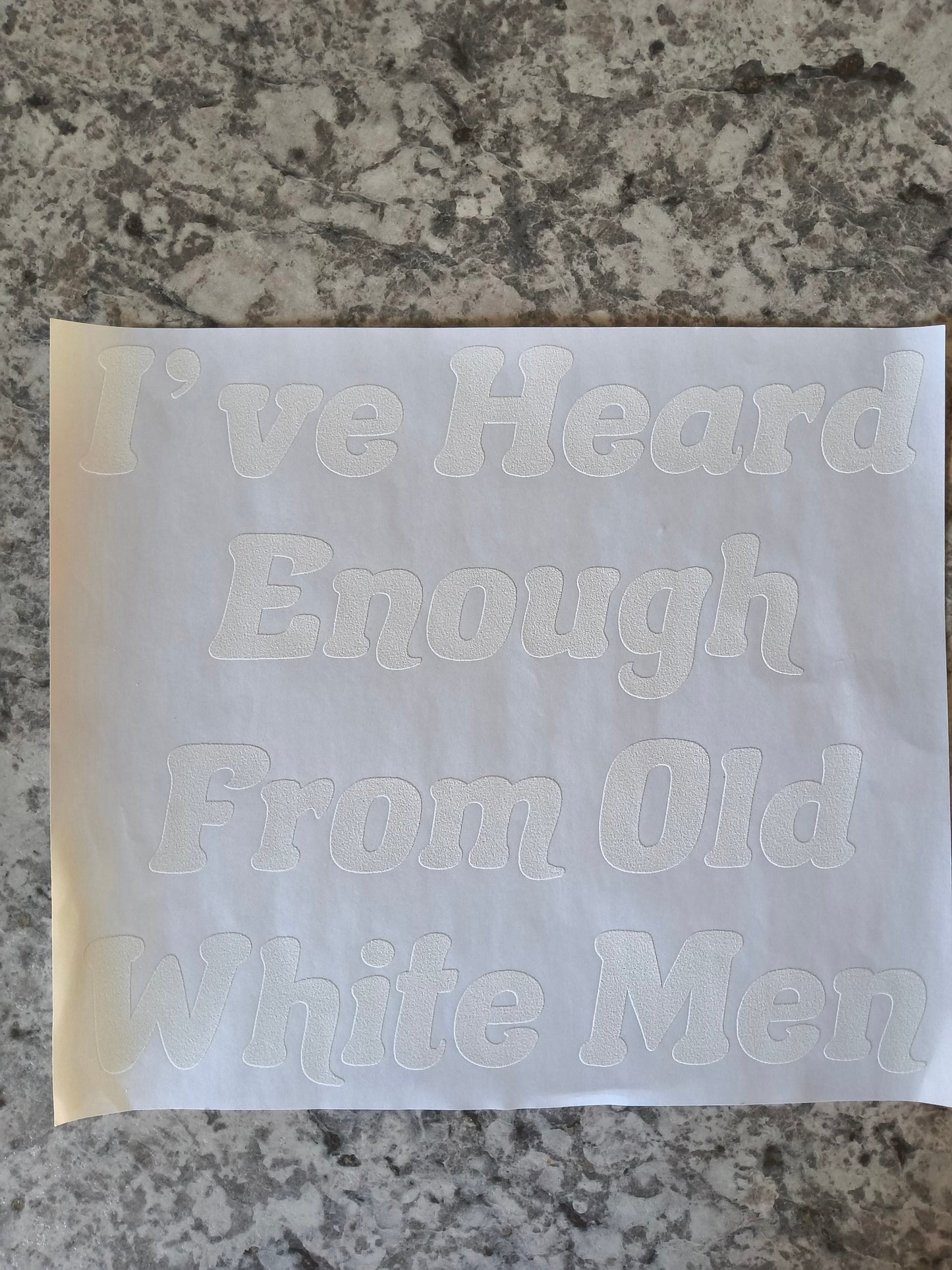 I've heard enough.....