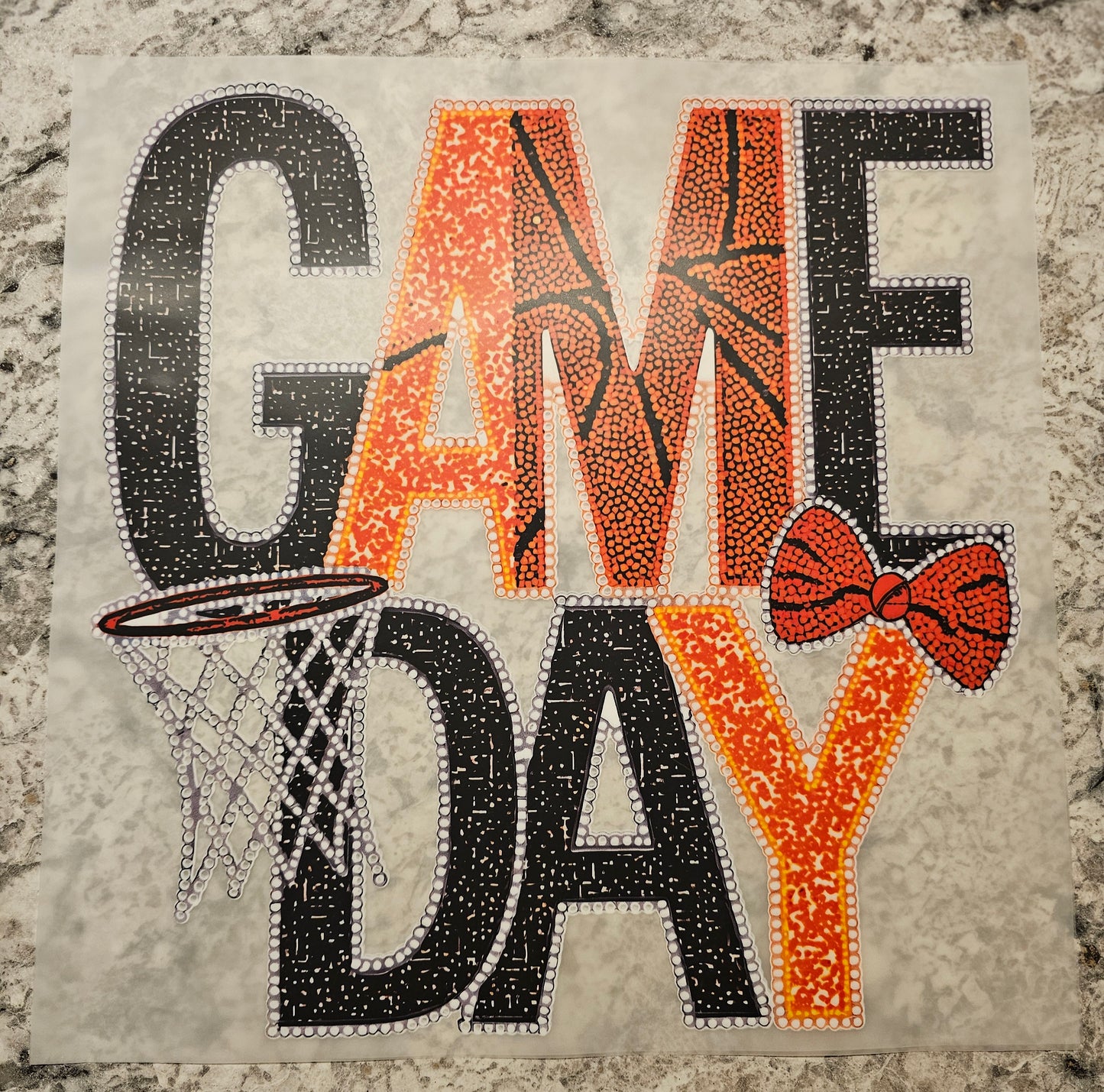 BB faux glitter Game Day