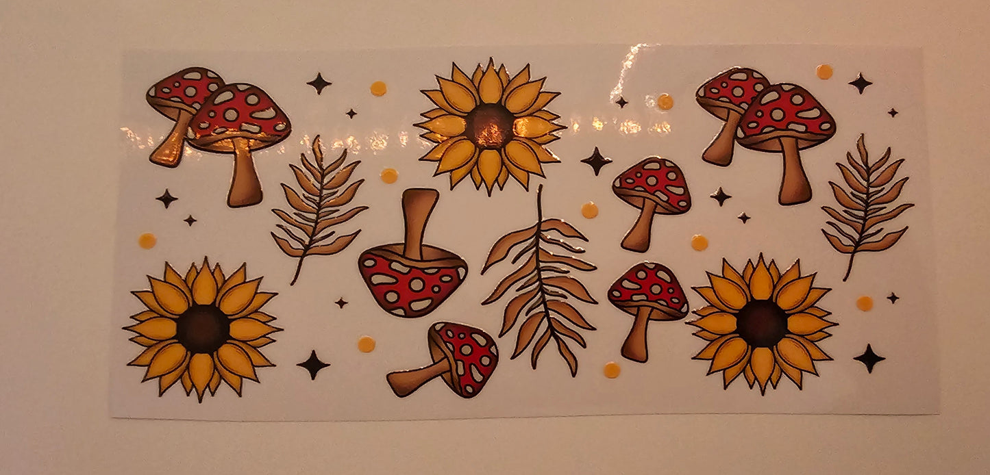 Mushrooms and flowers Wrap