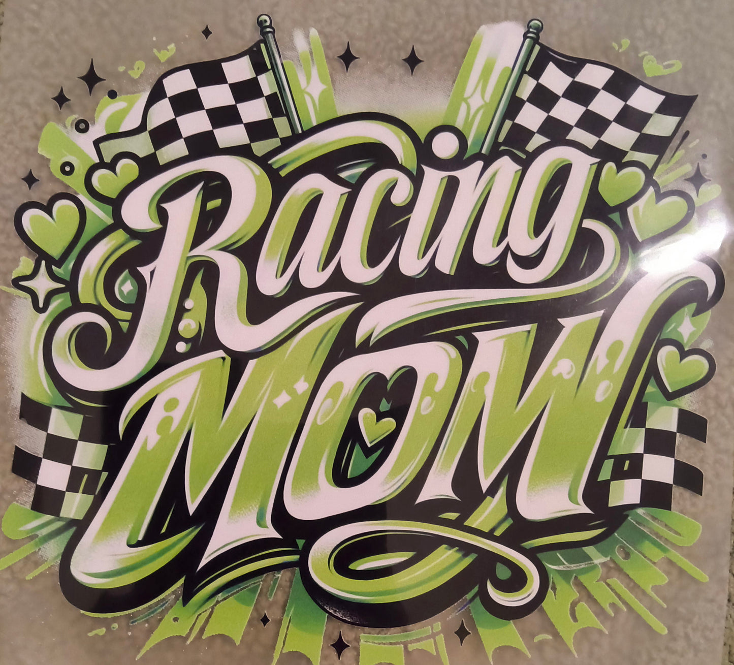 Lime Green Racing Mom