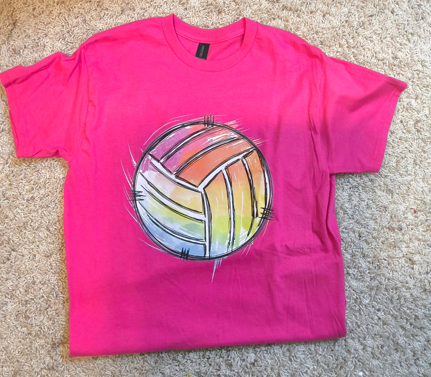 Medium, Gildan Tee, heliconia