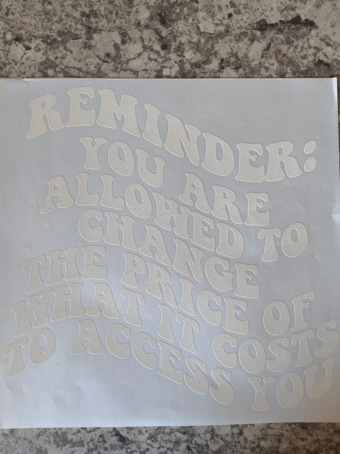 Reminder.....