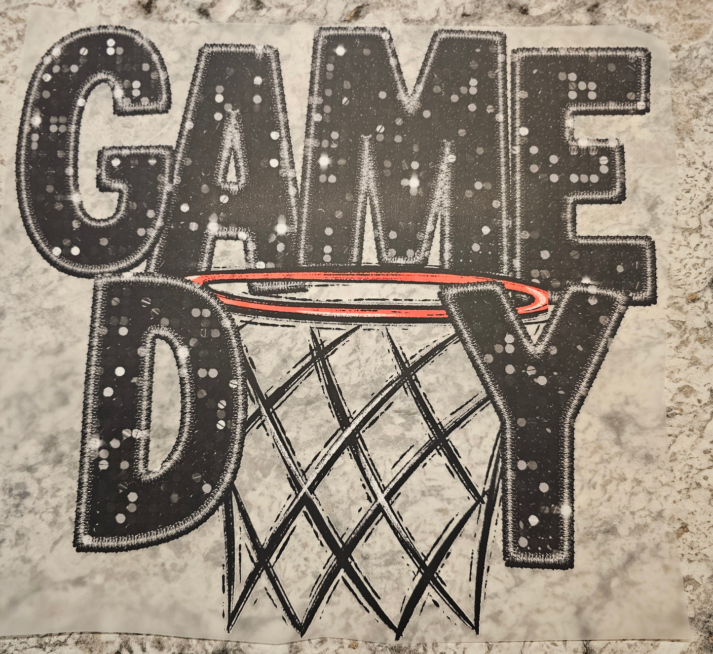 BB faux glitter Game Day