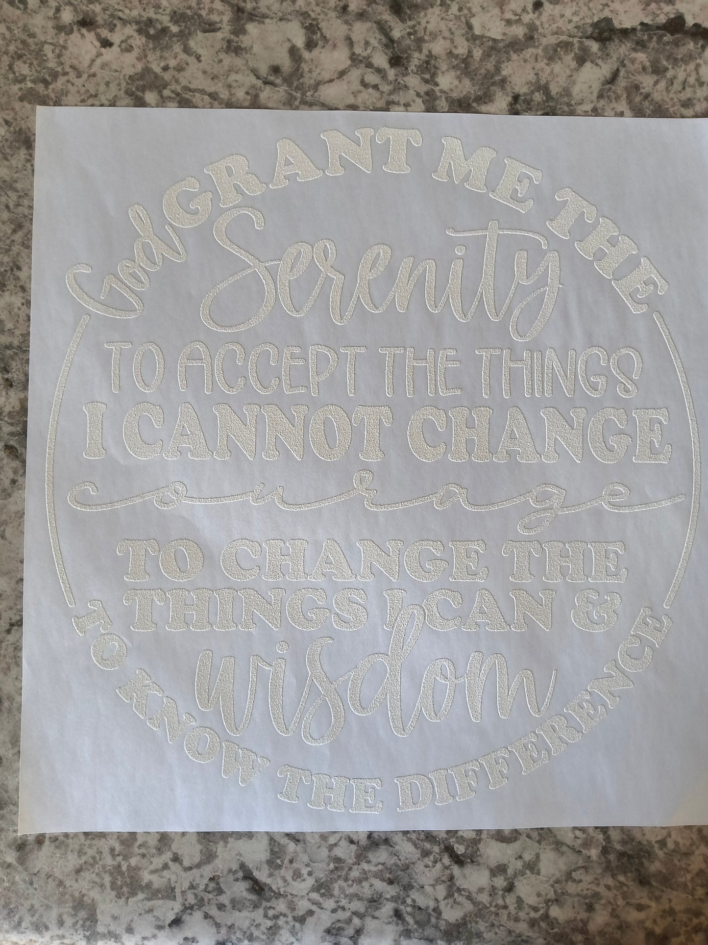 Serenity prayer