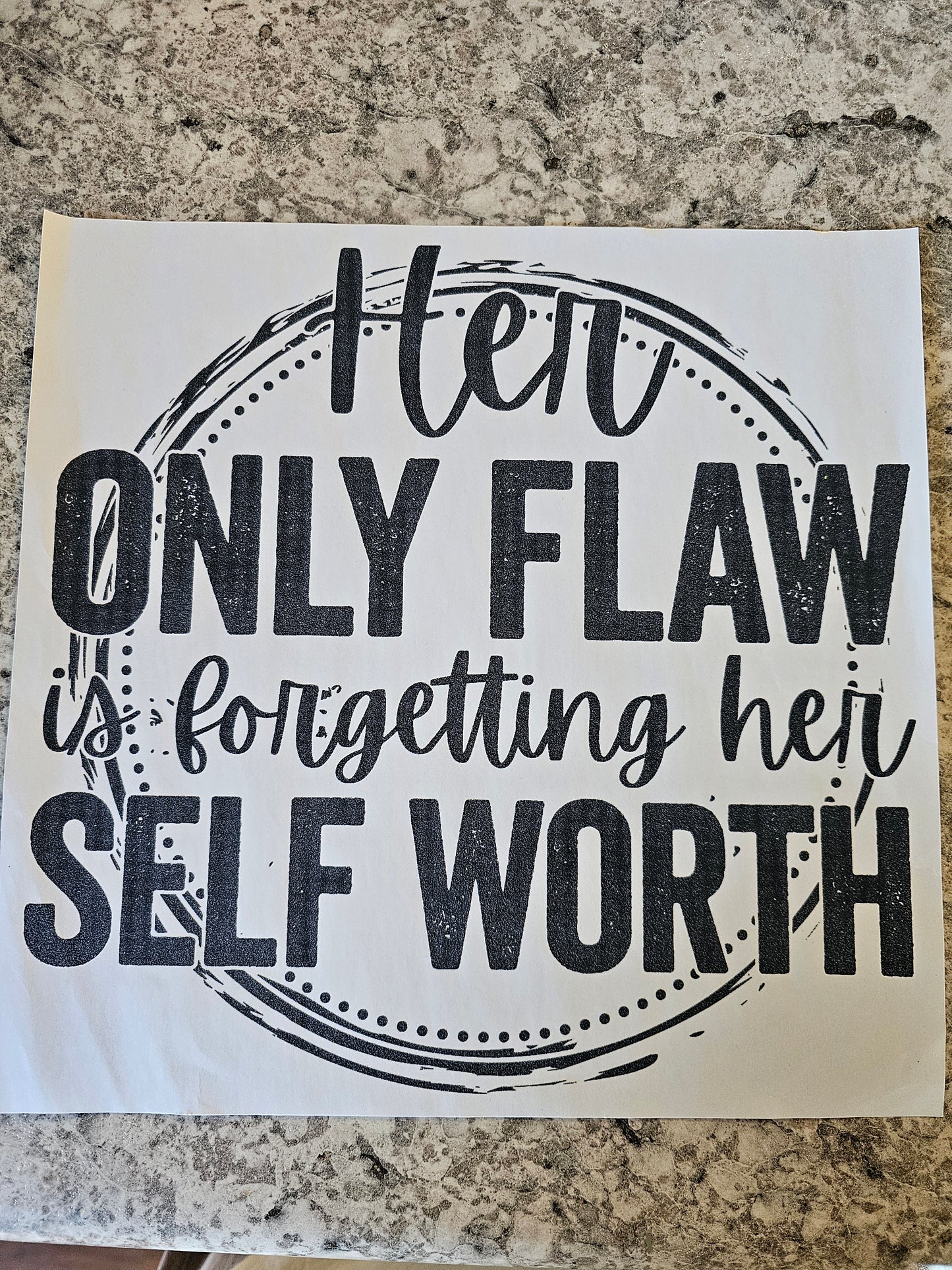 Her only flaw