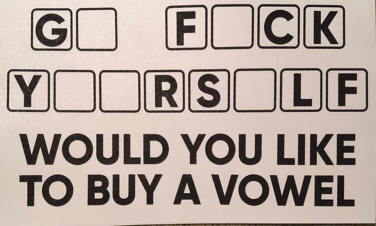 Would You Like To Buy A Vowel?