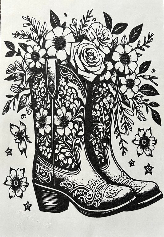 Flowers with Boots