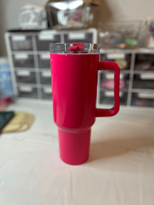 Neon Pink 40oz Stainless Steel