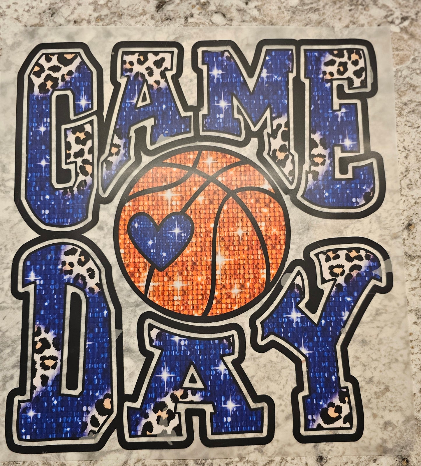 BB faux glitter Game Day