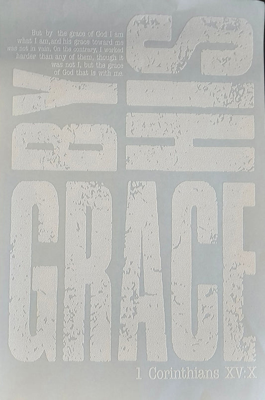 By his grace