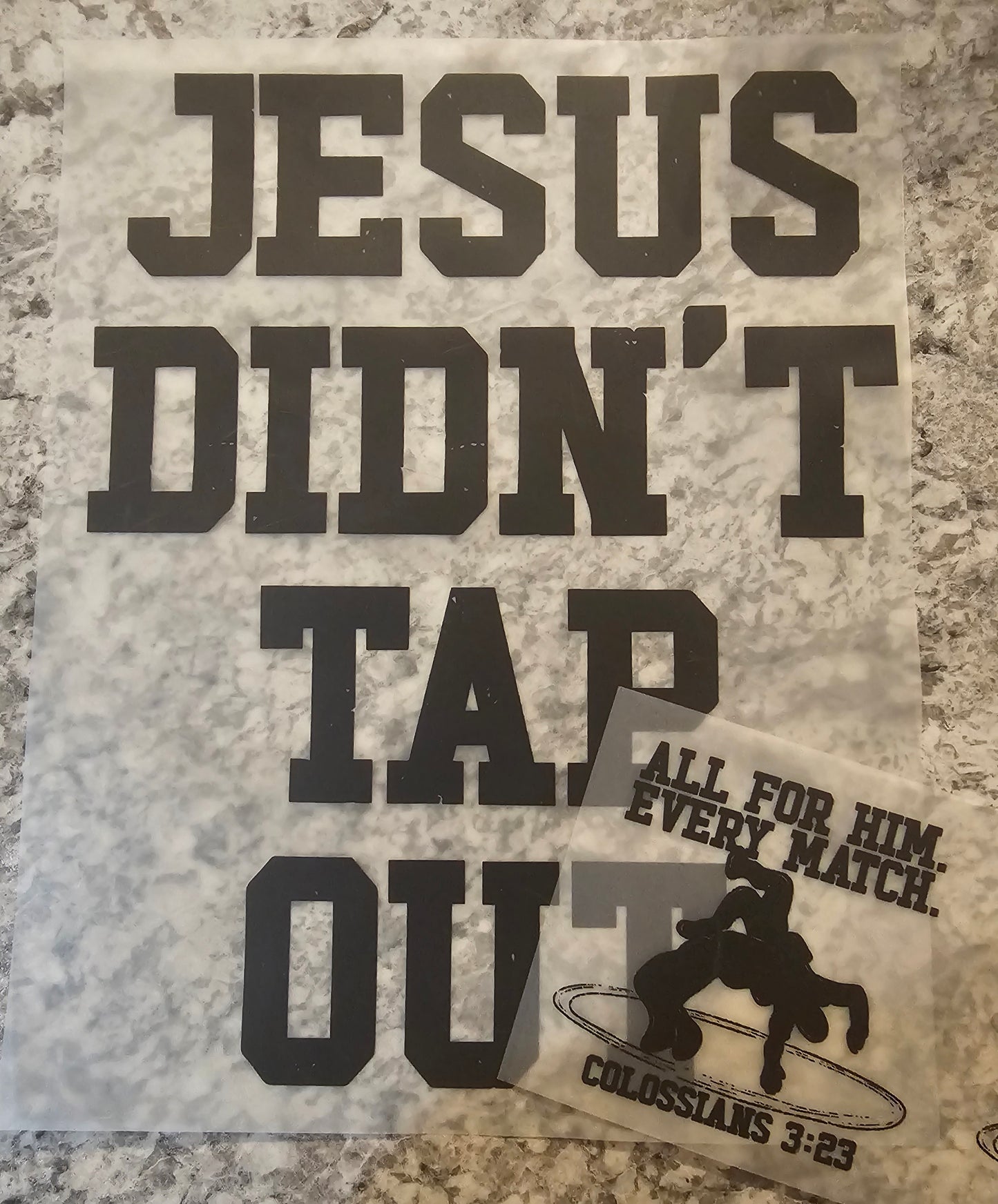 Jesus didnt tap out....