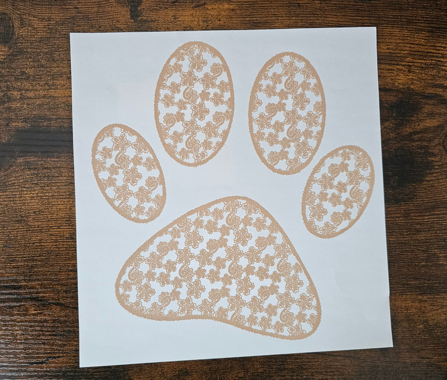 Lace Paw Print