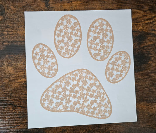 Lace Paw Print