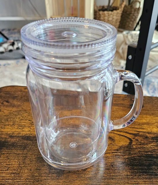 20oz Mason Jar, snowglobe