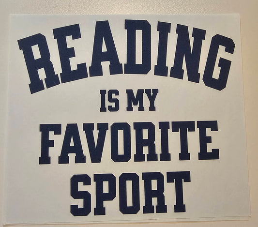 Reading is my favorite sport (navy)