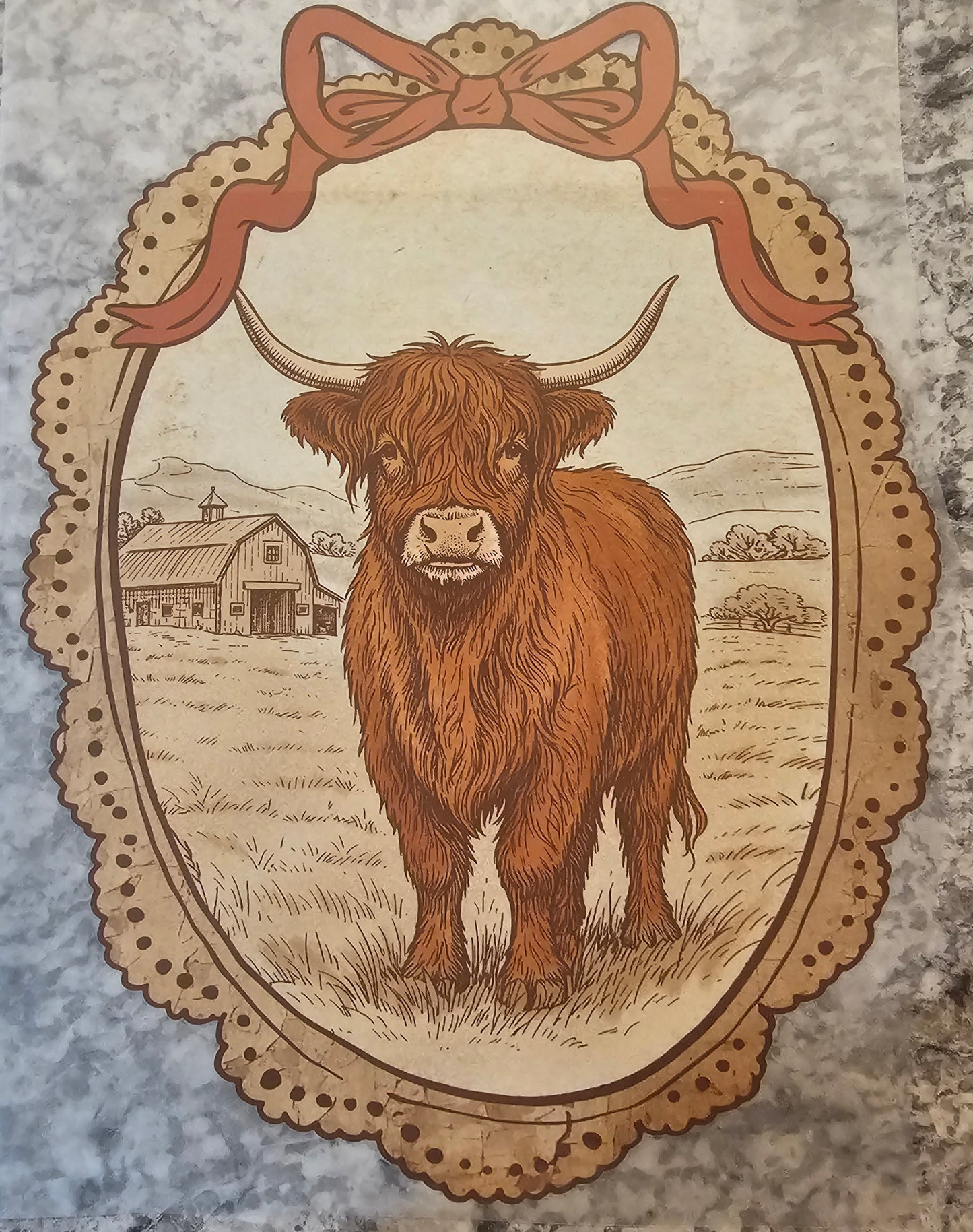 Vintage Highland cow....