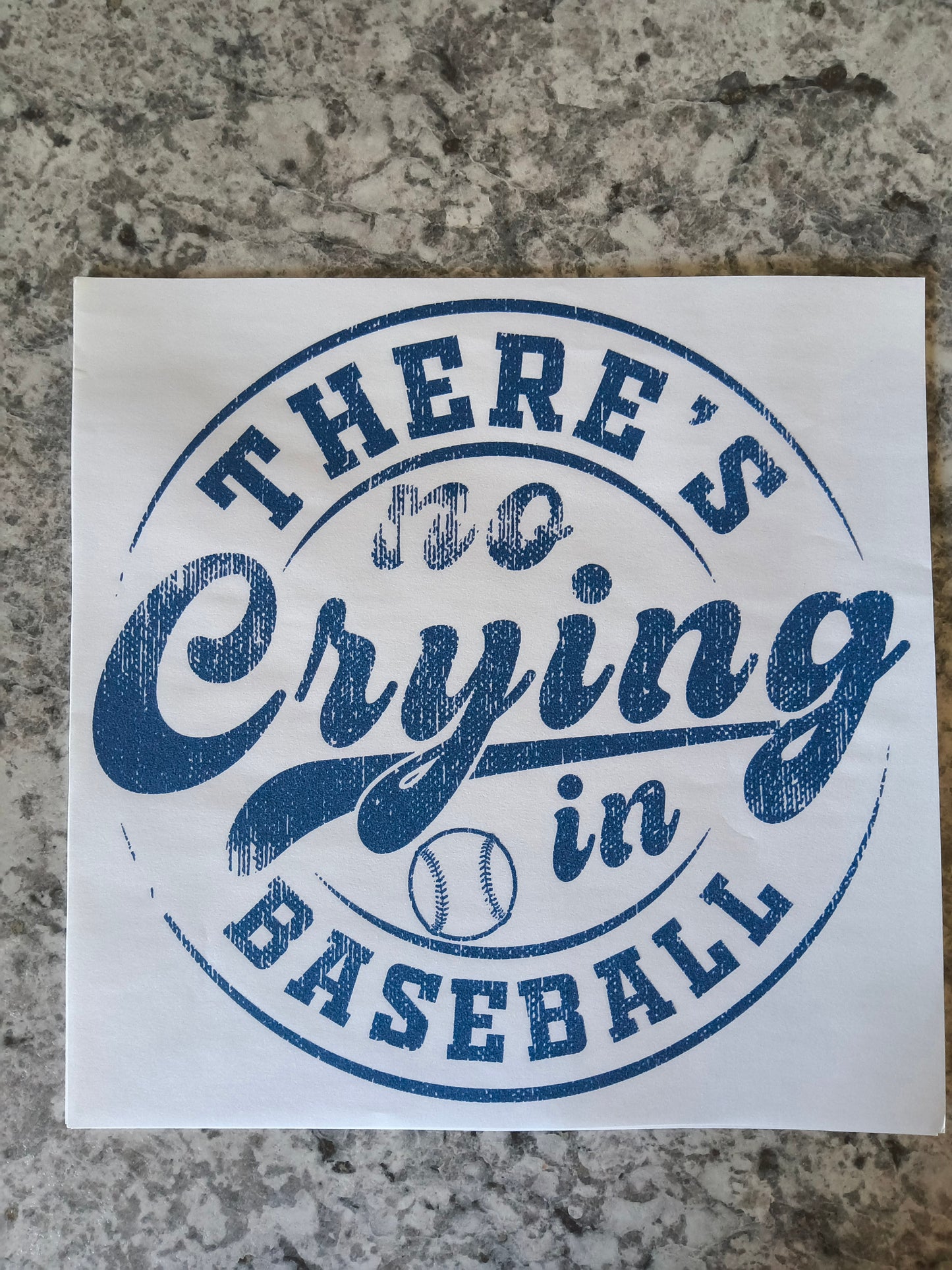 There's no crying in baseball
