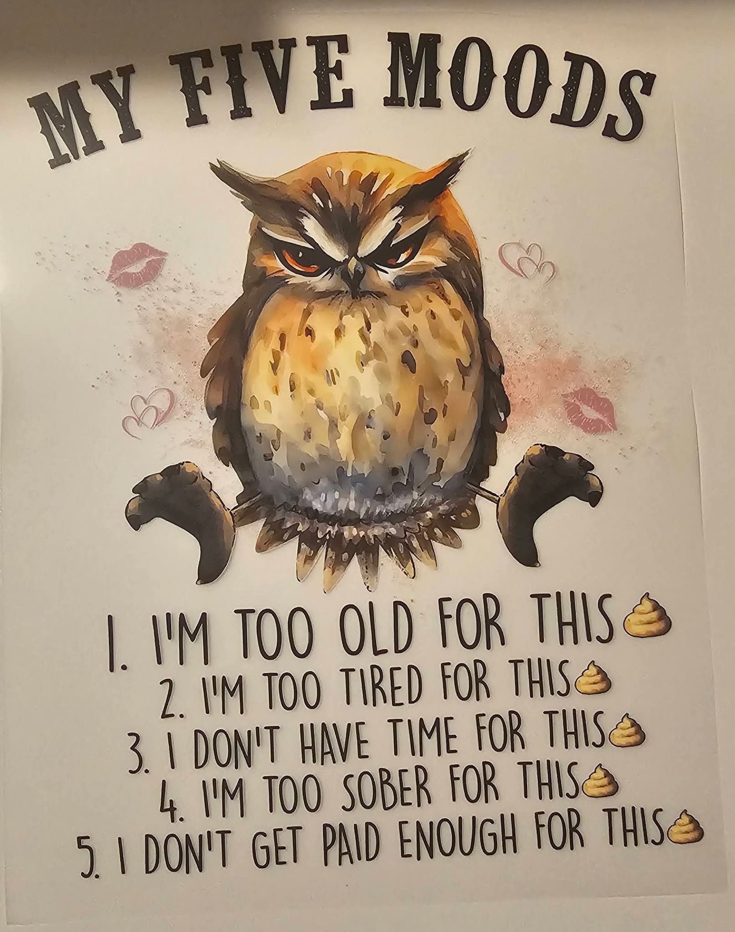 My five moods.....