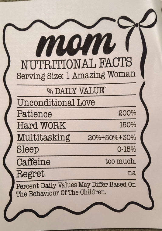 Mom Nutritional Facts