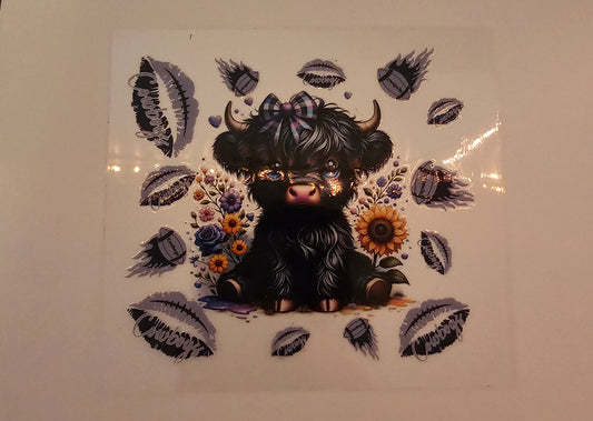 Black Cow Decal