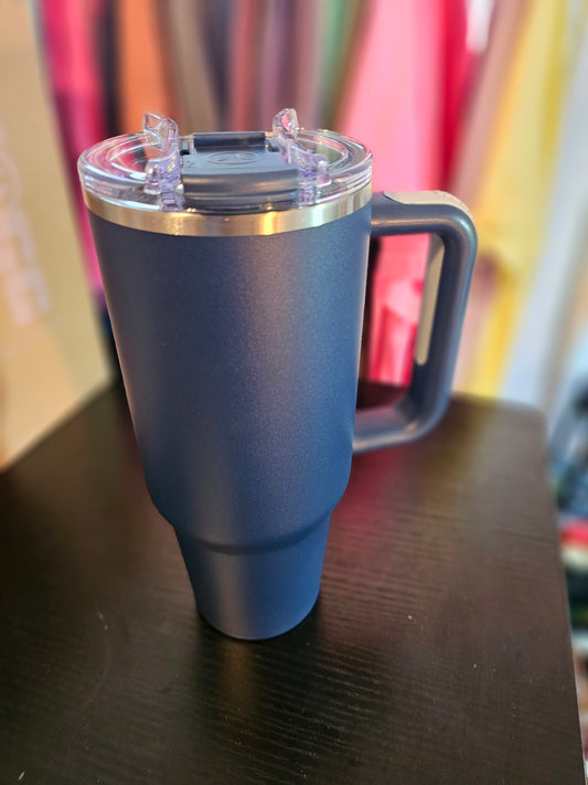 40oz stainless steel HOGG, navy blue
