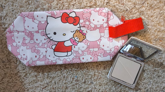 Hello Kitty makeup bag and mirror