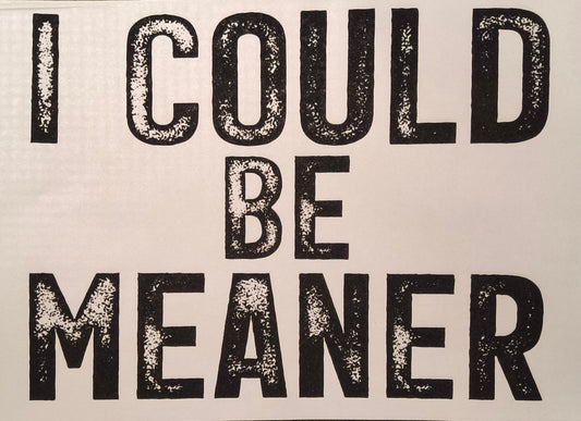 I Could Be Meaner