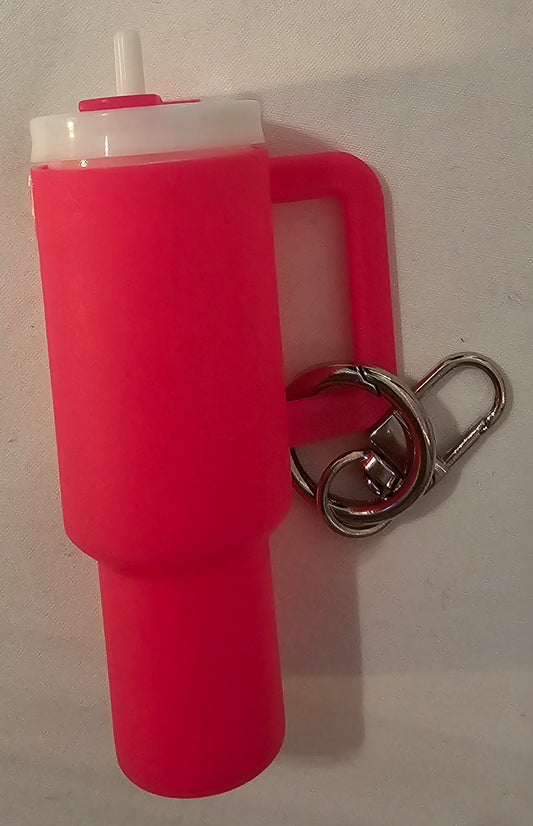 Hot pink w/ silver hardware