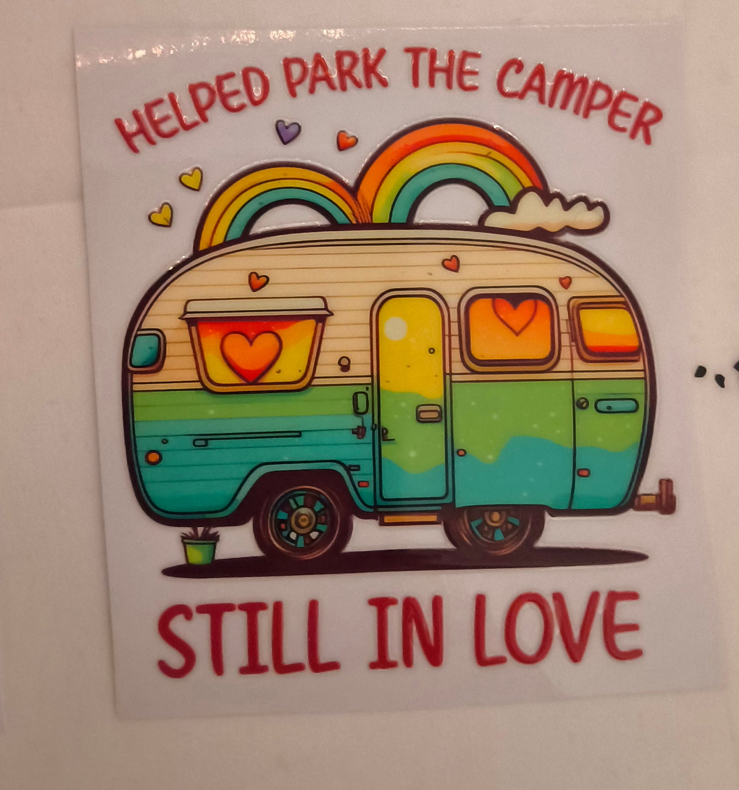 Helped park the camper, decal