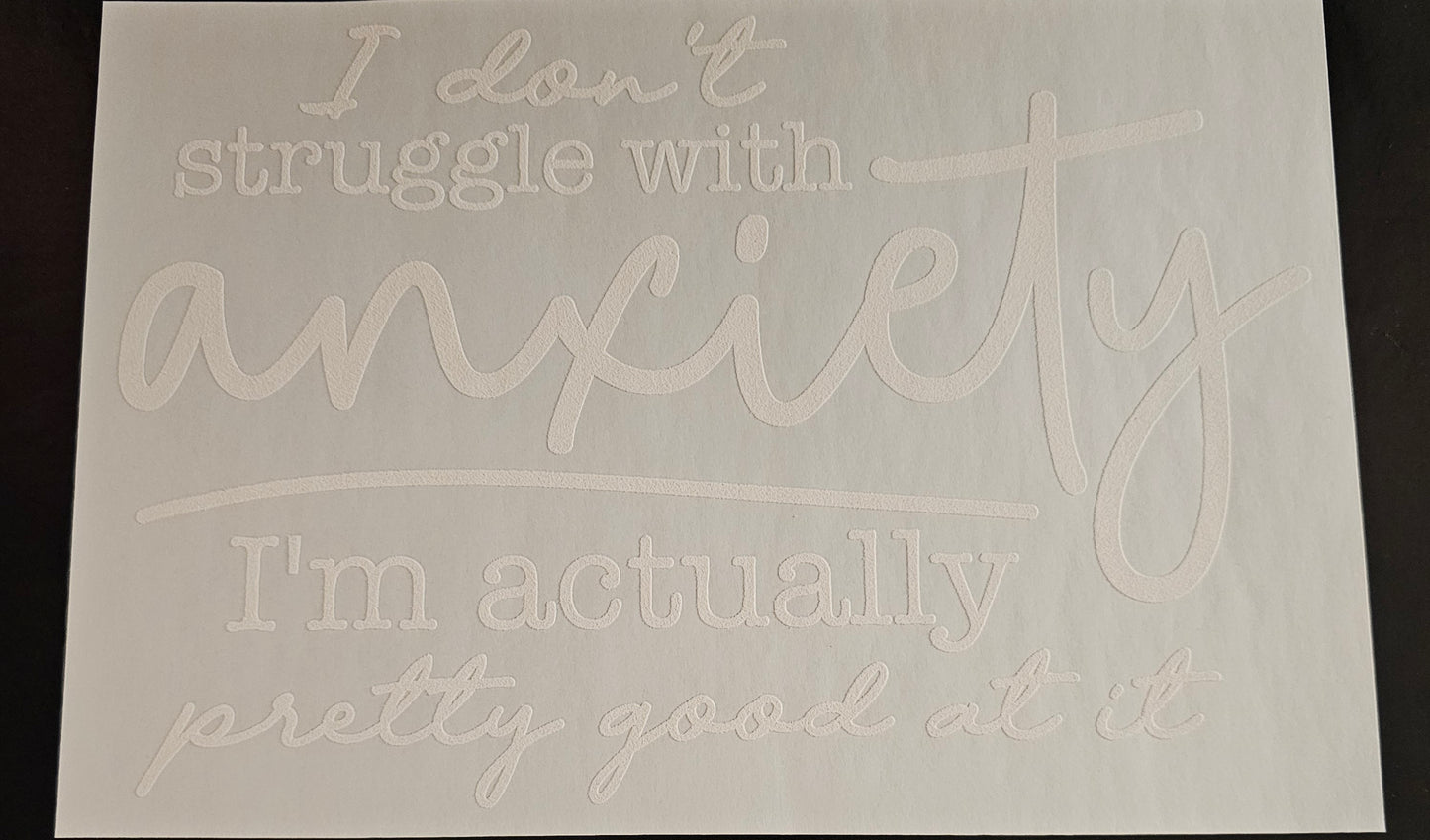 I dont struggle.....