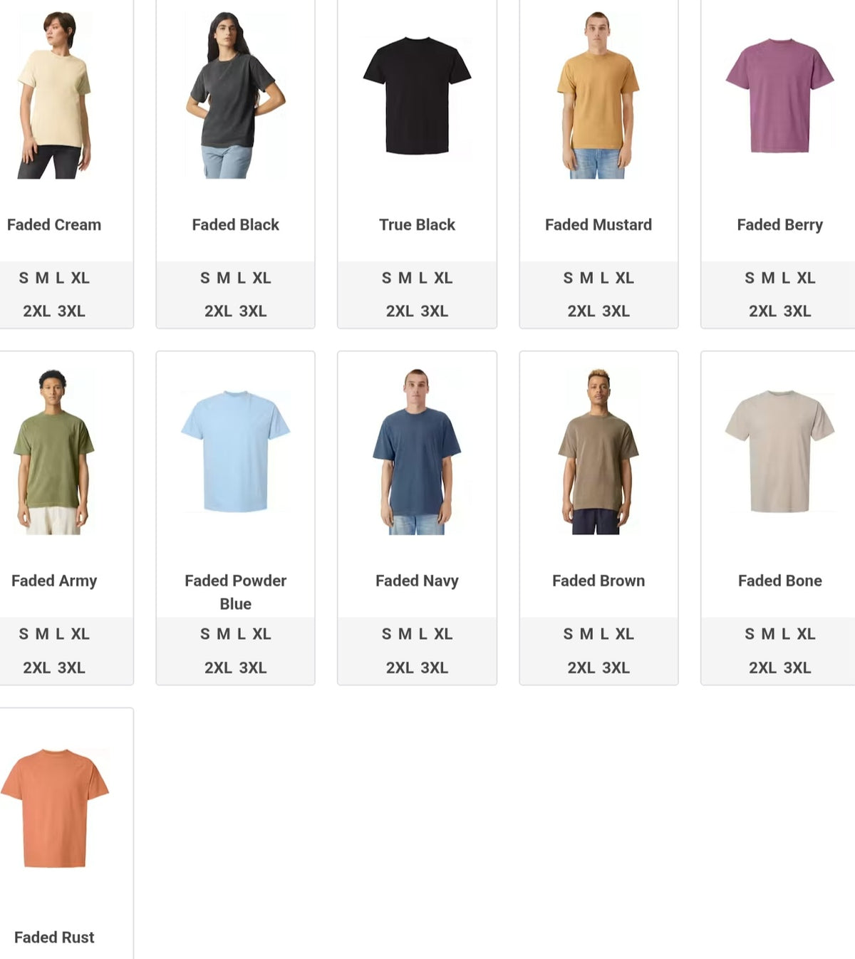 American Apparel Garment Dyed Tee