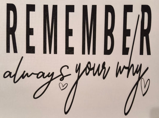 Remember Your Why.....