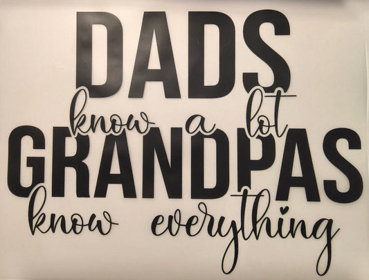 Dad's know a lot......grandpa's know everything