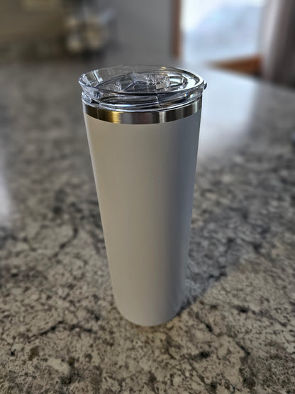 20oz stainless steel, white