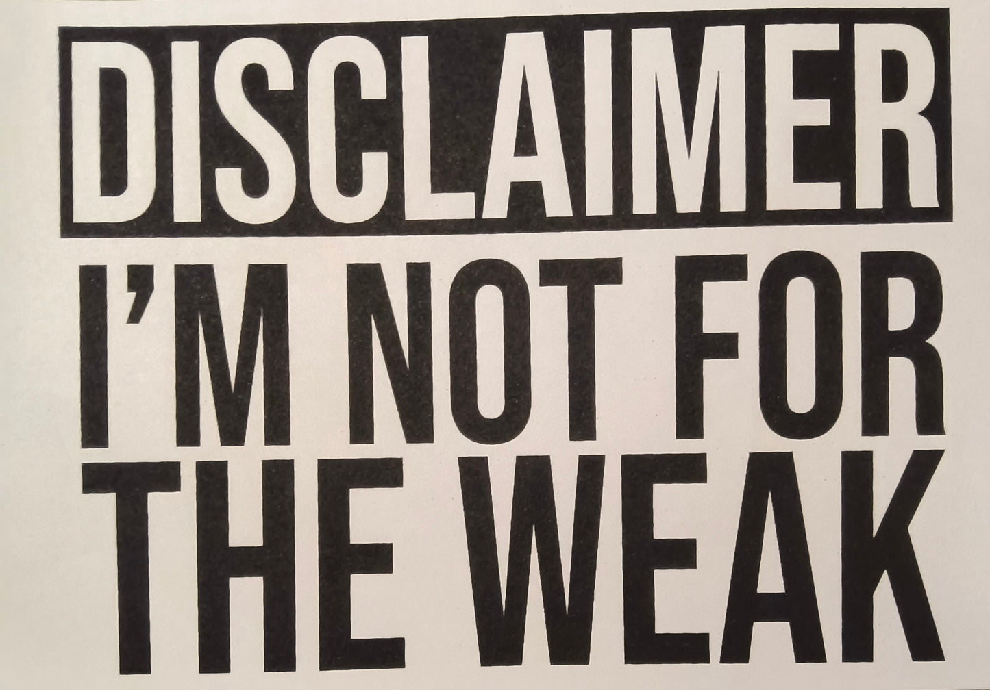 Disclaimer.....